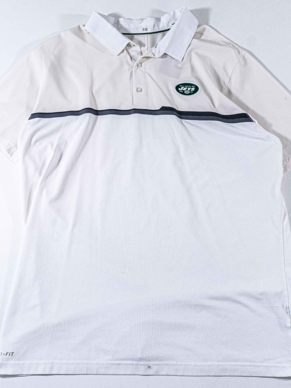 Nike NFL Team Issue New York Jets Polo Shirt Mens XL White NY Sideline Coaches
